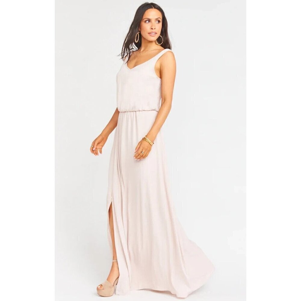 SHOW ME YOUR MUMU Dress Kendall Maxi Chiffon Sleeveless V Neck Sz L